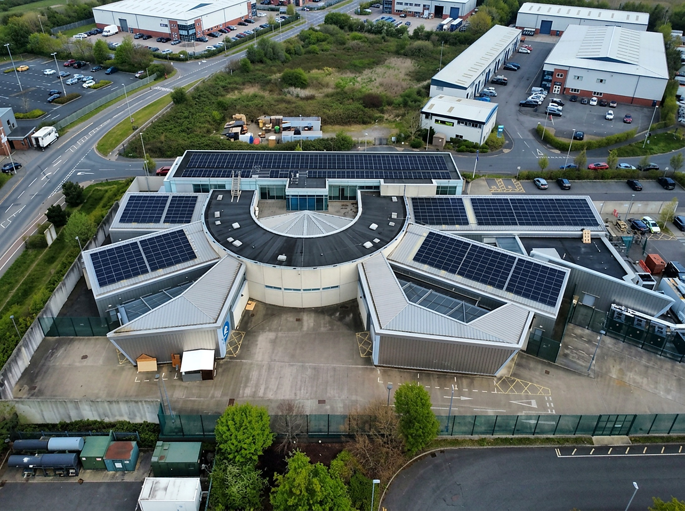 Compass House Custody Suite rooftop solar array